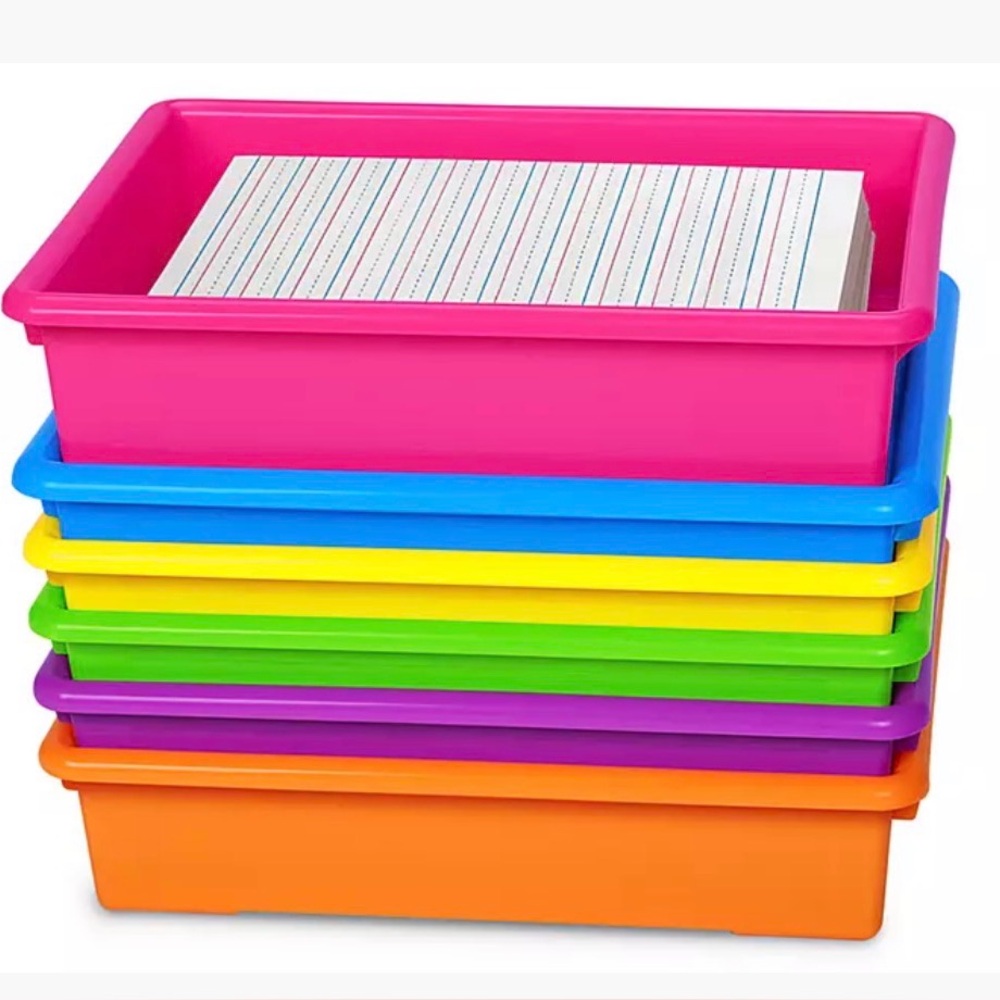Lakeshore Durable Plastic Paper Trays - Stackable, set of 10